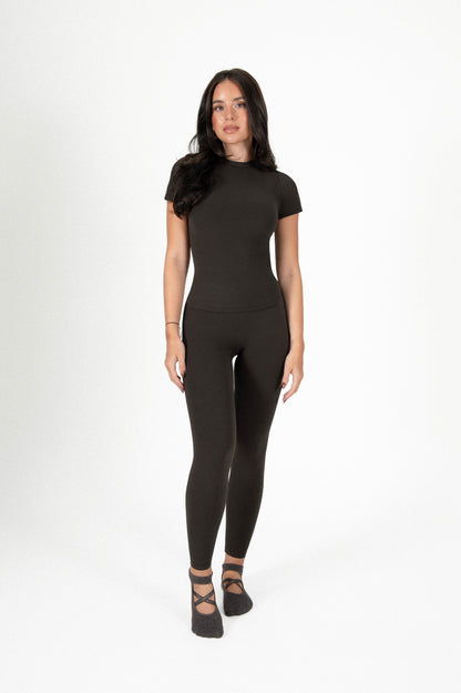 Fitted T-Shirt Espresso