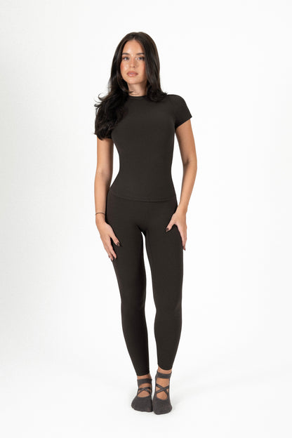 Fitted T-Shirt Espresso